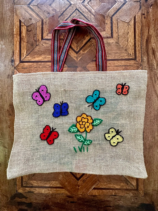 Nathalie Lete "Butterflies" Hand-Embroidered Tote