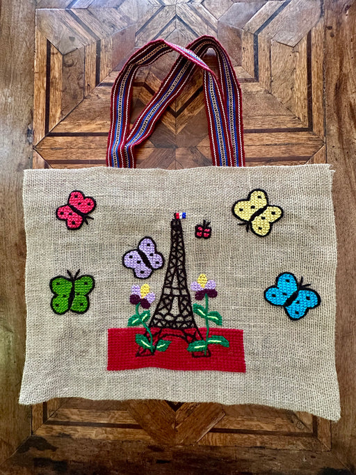 Nathalie Lete "Paris" Hand-Embroidered Tote