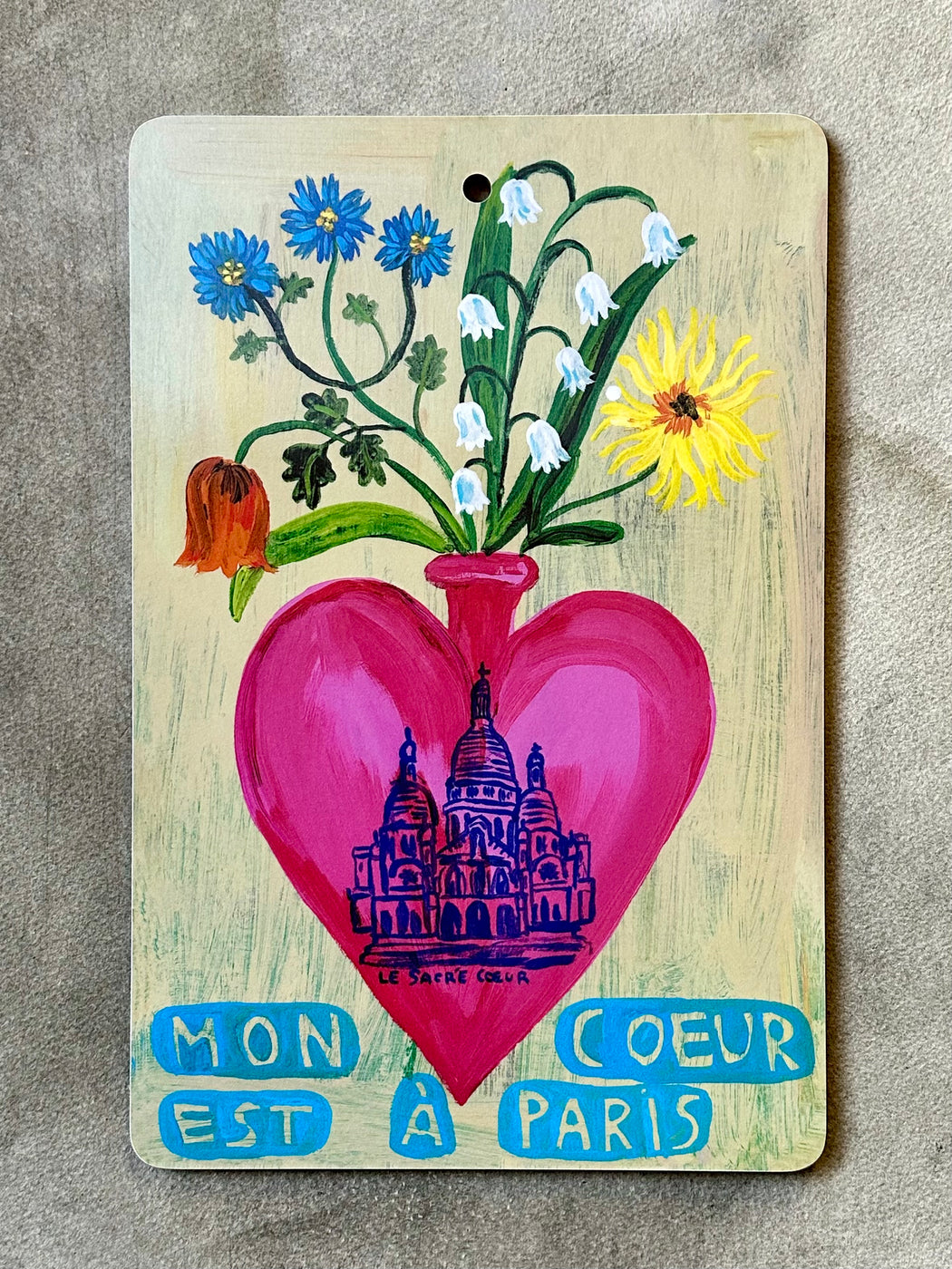 Nathalie Lete "My Heart is in Paris" Cutting Board