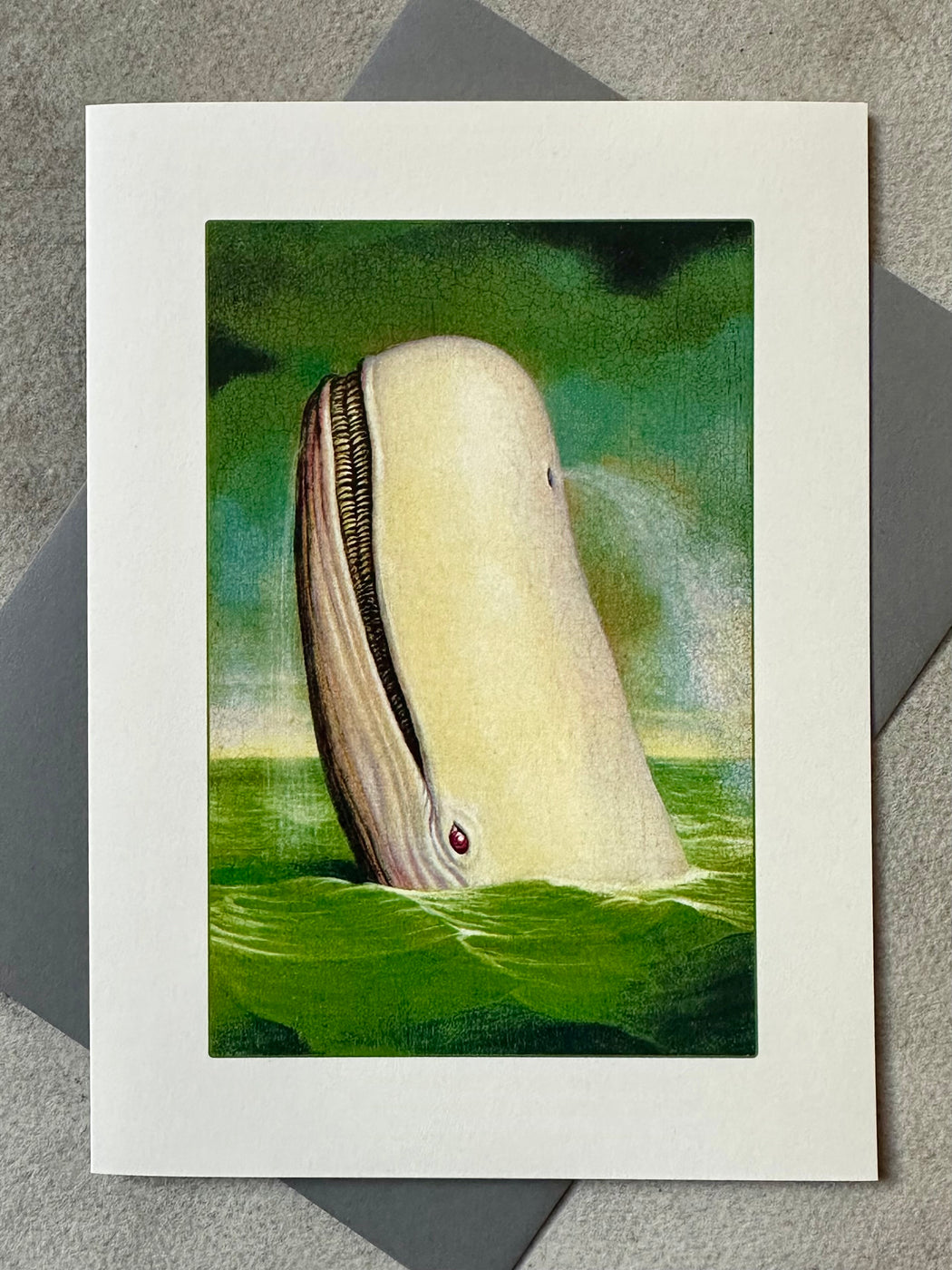 "White Whate" Greeting Card