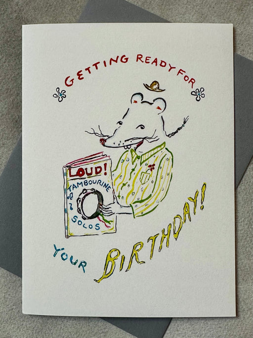 "Tambourine Solos" Birthday Card