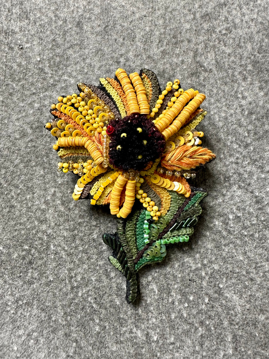 "Sunflower" Brooch by Trovelore