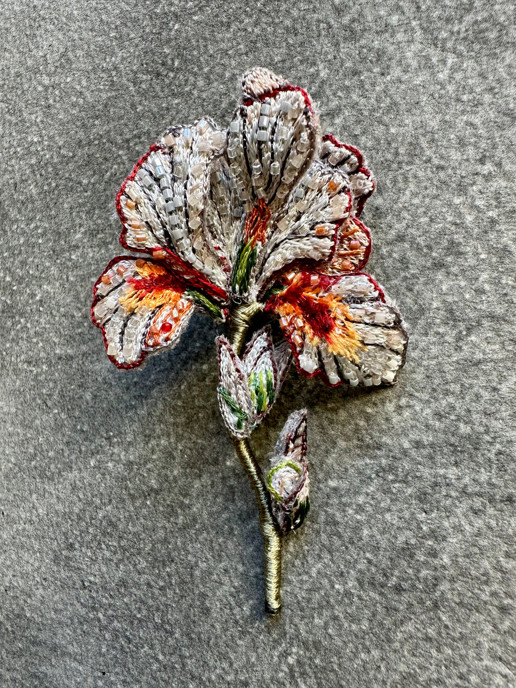 "Benton Iris" Brooch by Trovelore
