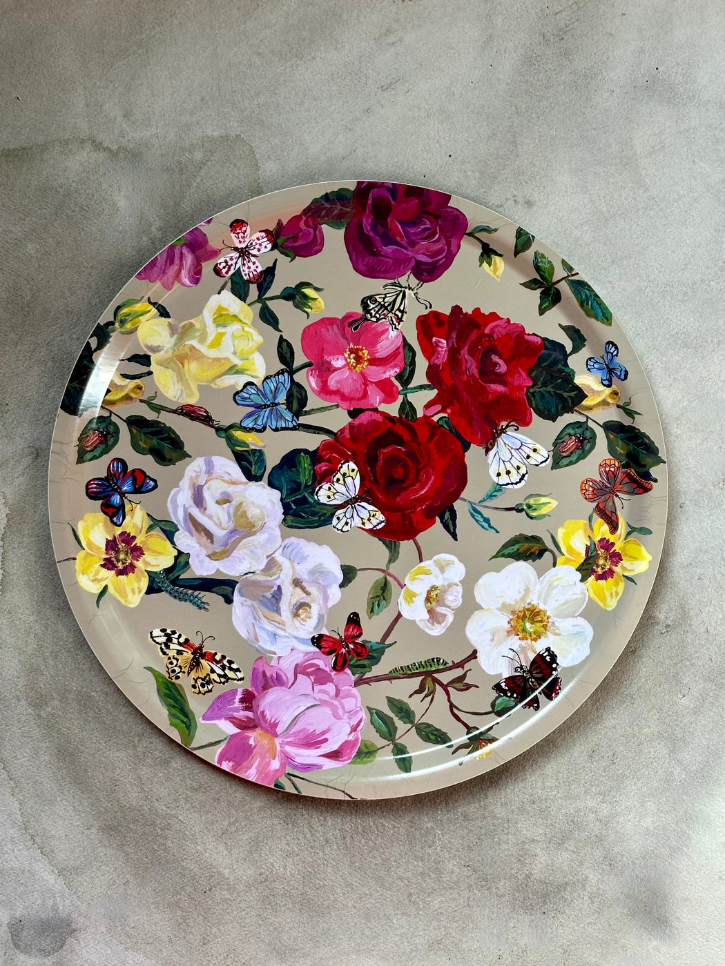 Nathalie Lete "Roses" Birchwood Tray