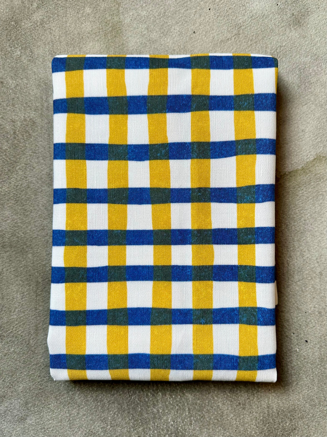 "Picnic" Tea Towel - Marigold and Blue