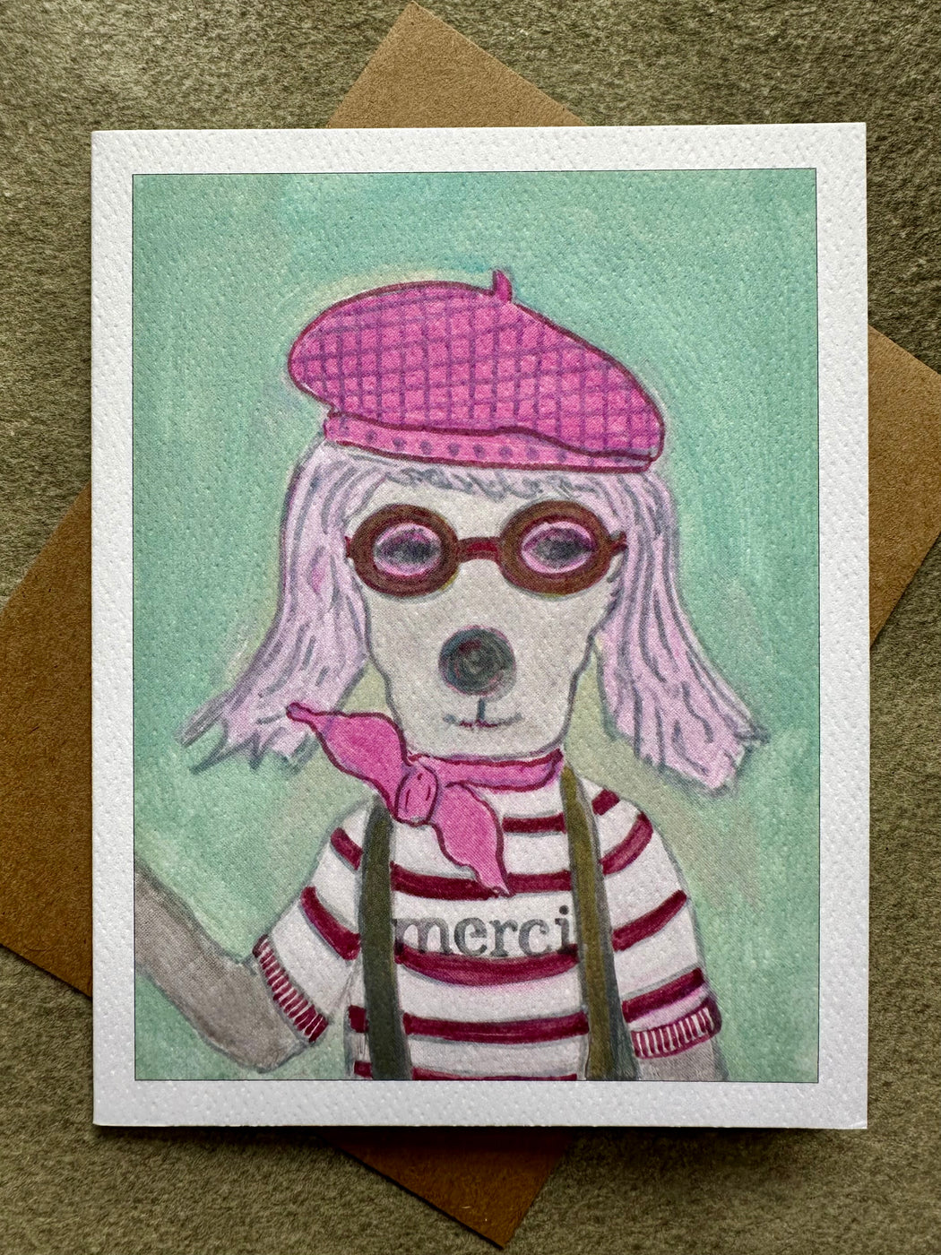 "Merci" Card by Leslie Drapkin