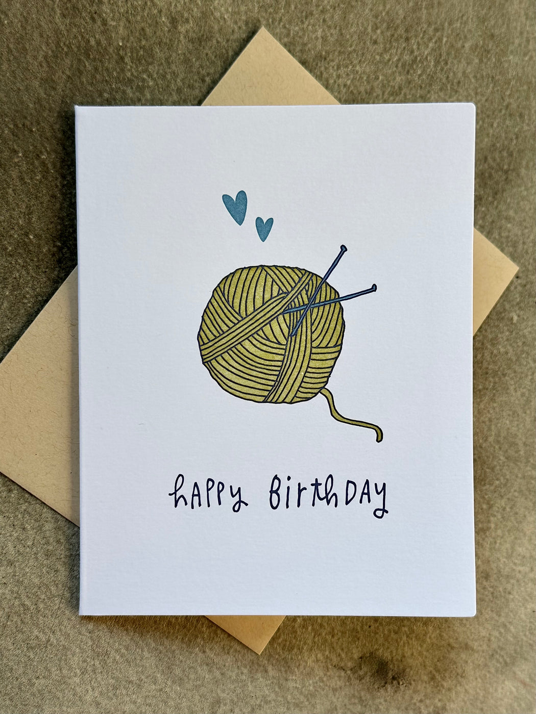 "Birthday Yarn" Letterpress Card