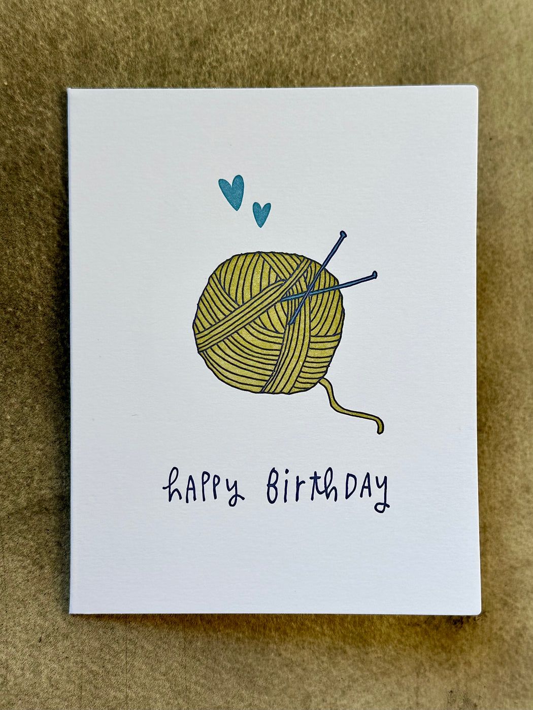 "Birthday Yarn" Letterpress Card