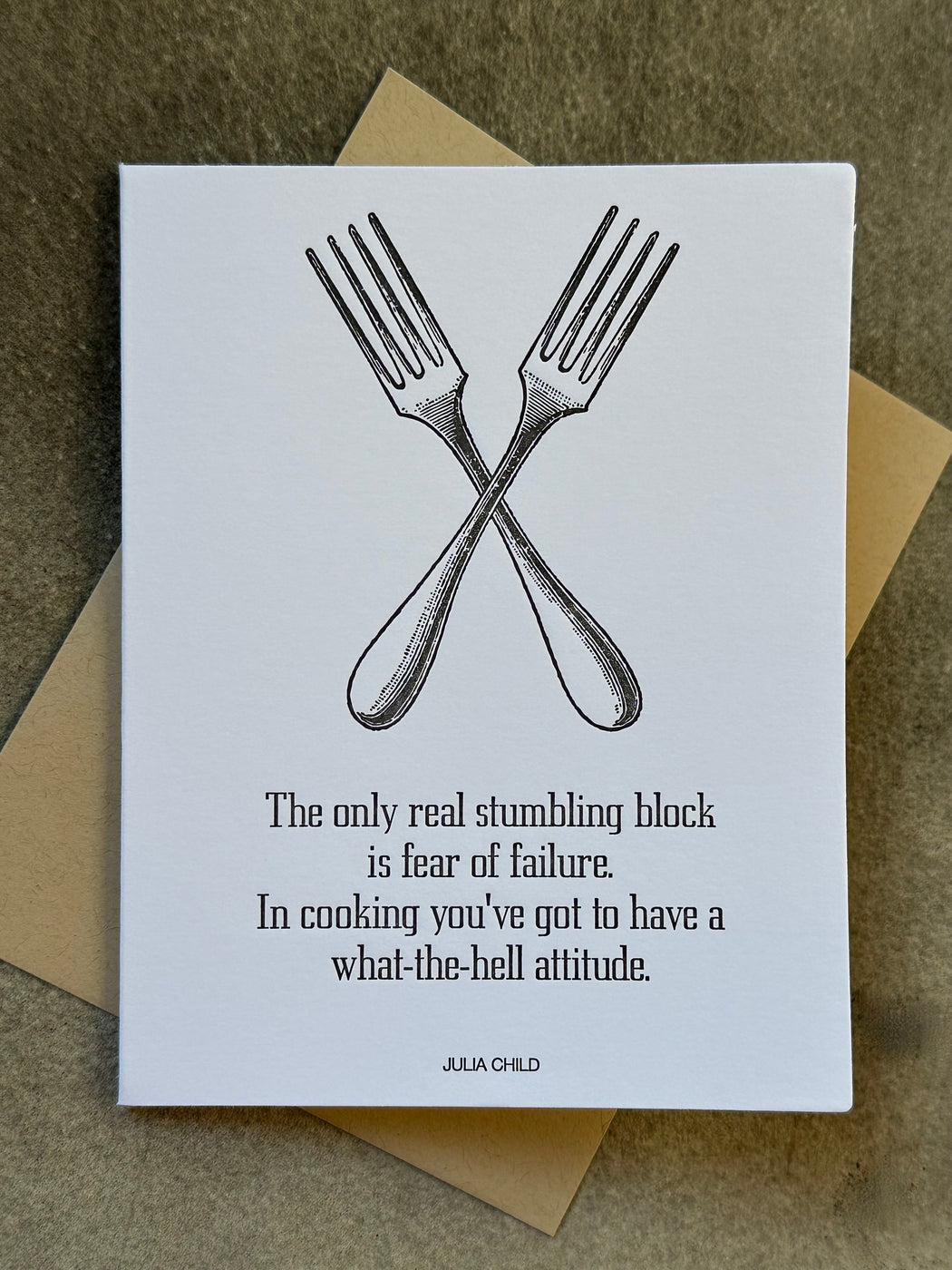 "Julia Child" Letterpress Card