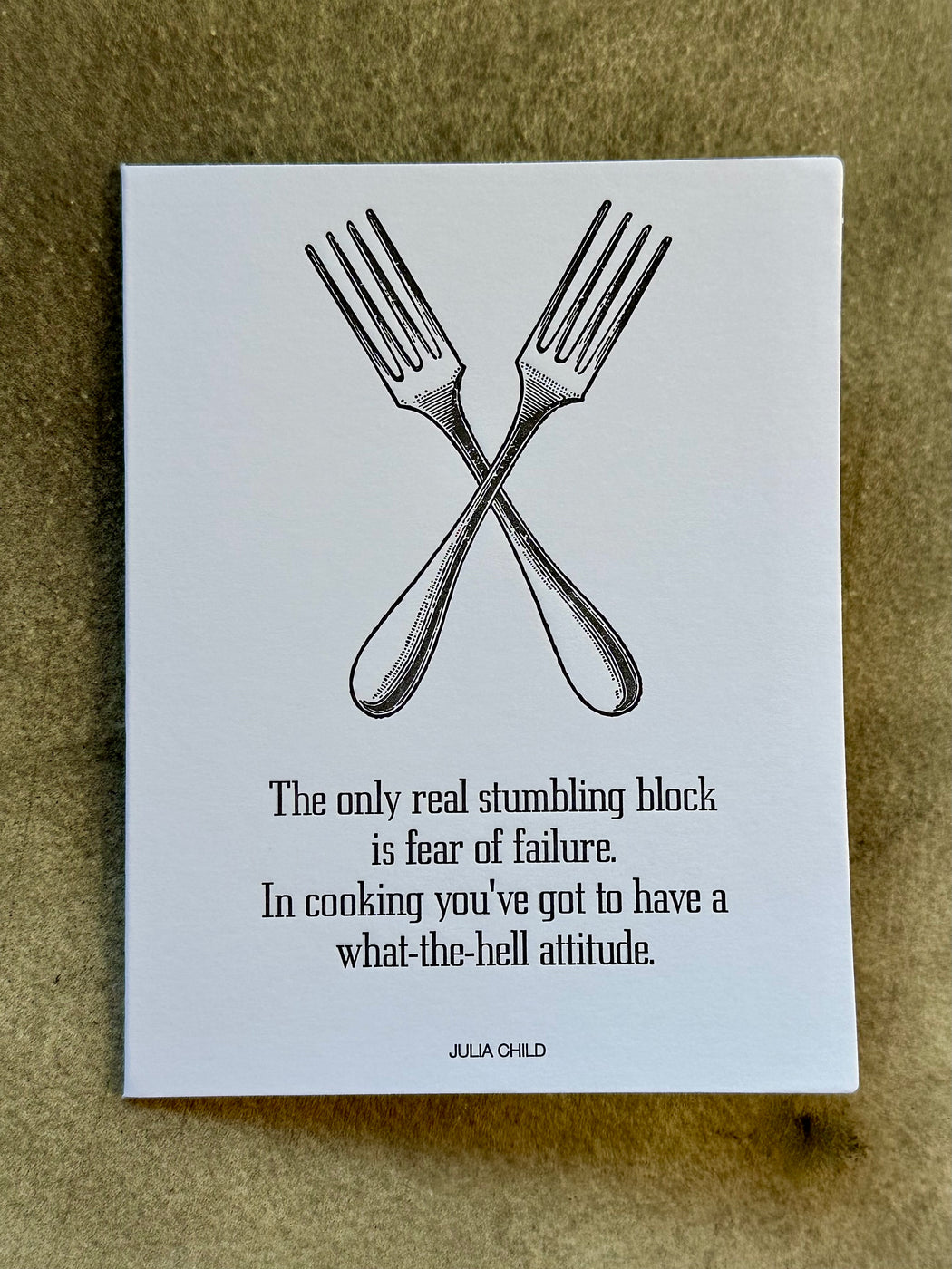 "Julia Child" Letterpress Card