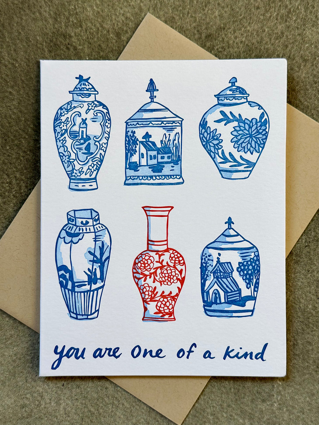 "One of a Kind" Letterpress Card