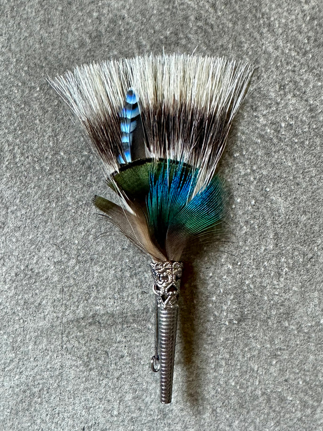 "Brush" Feather Brooch by My Bob