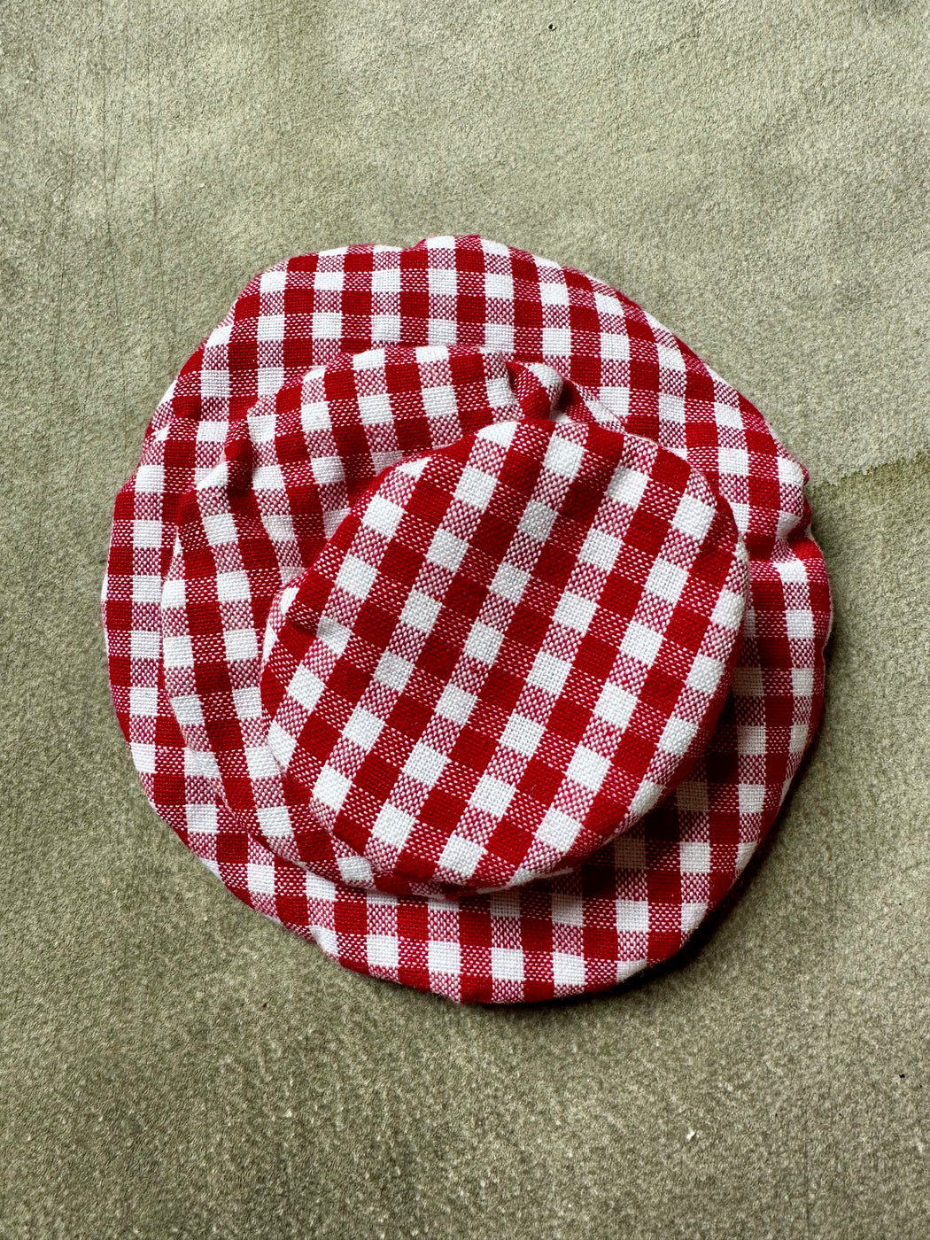 Red Gingham Jar Covers