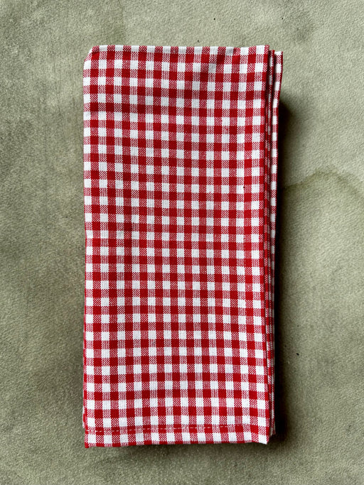 Red Gingham Cotton Napkins