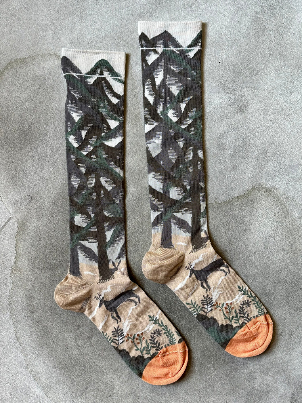 "Deer in the Woods" Socks by Bonne Maison