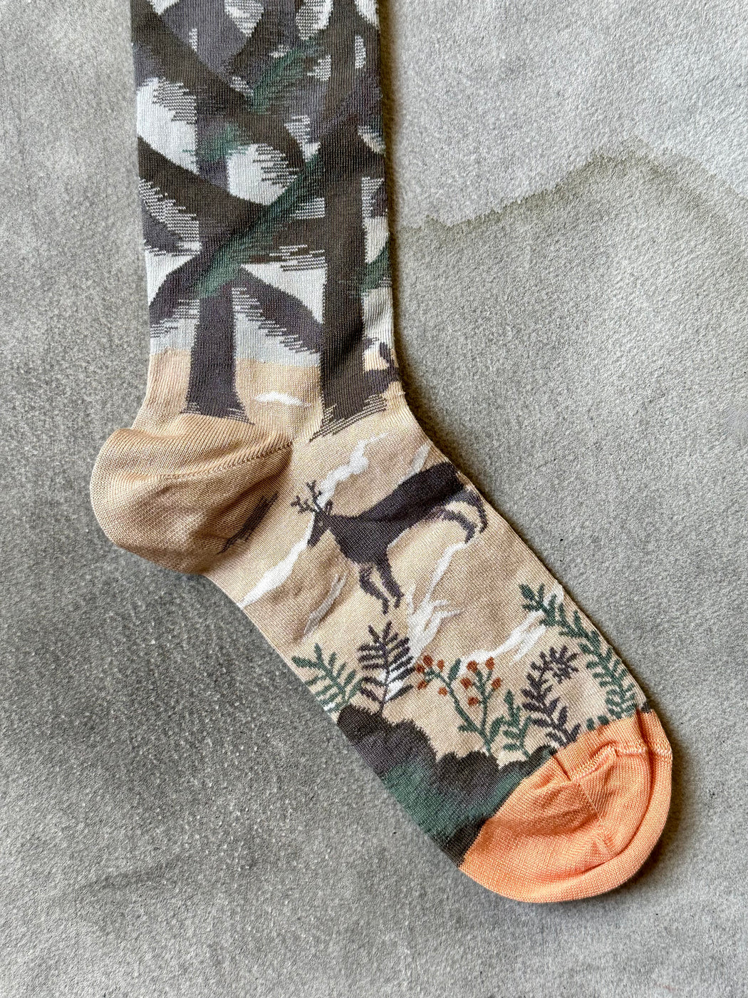 "Deer in the Woods" Socks by Bonne Maison