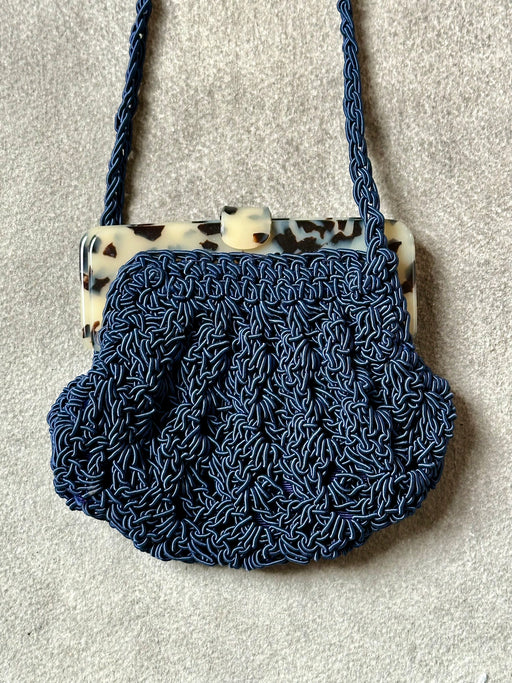 Vintage 1990s Gun-Marie Nilsson Cocktail Bag - Navy