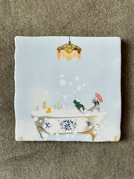 "Bathing Time" Story Tile by Marga Van Oers