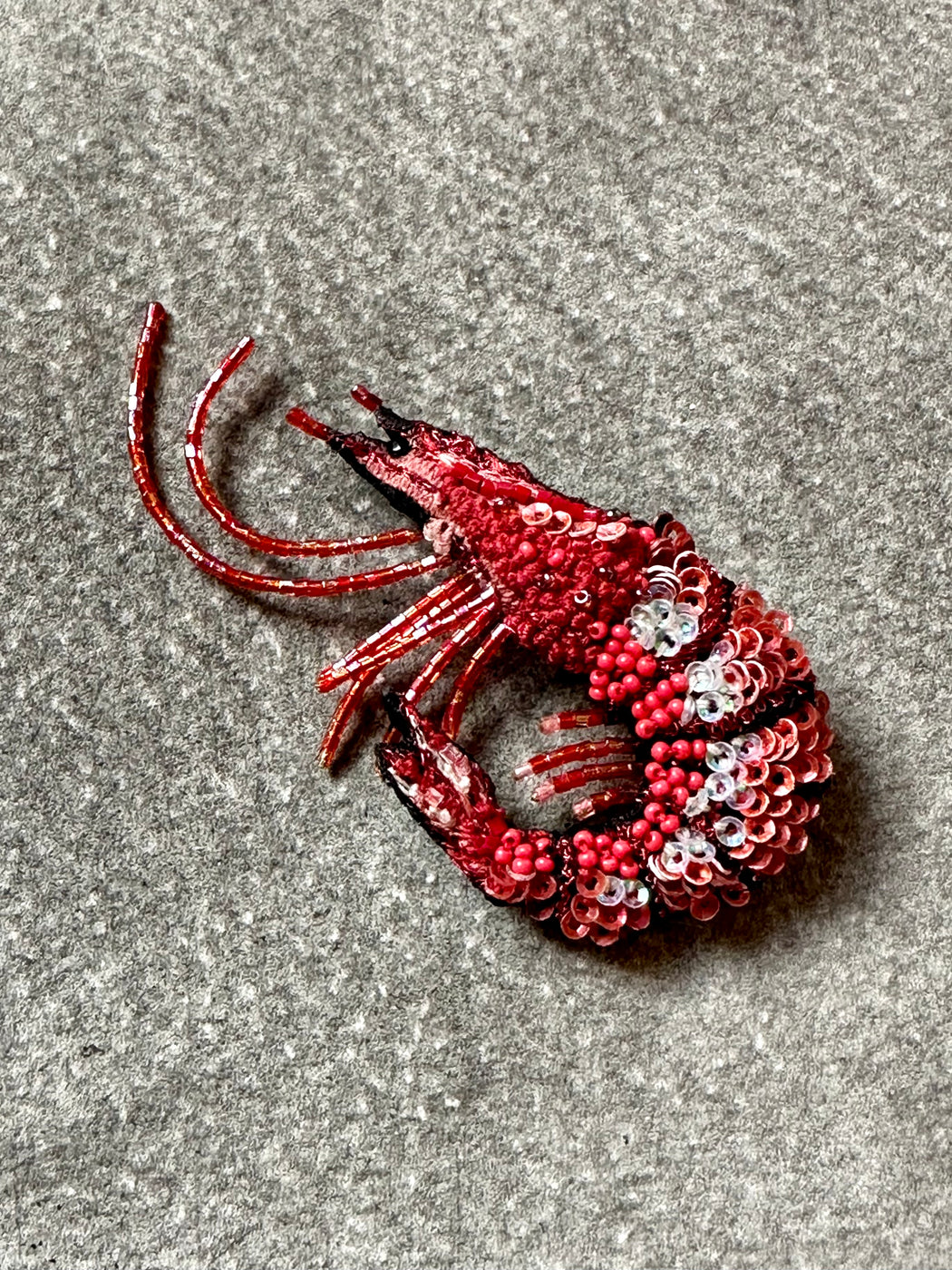 "Shrimp" Brooch by Trovelore