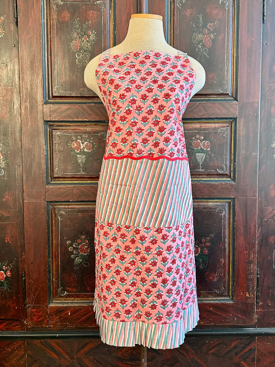 "Sabrina" Cotton Block-Printed Apron
