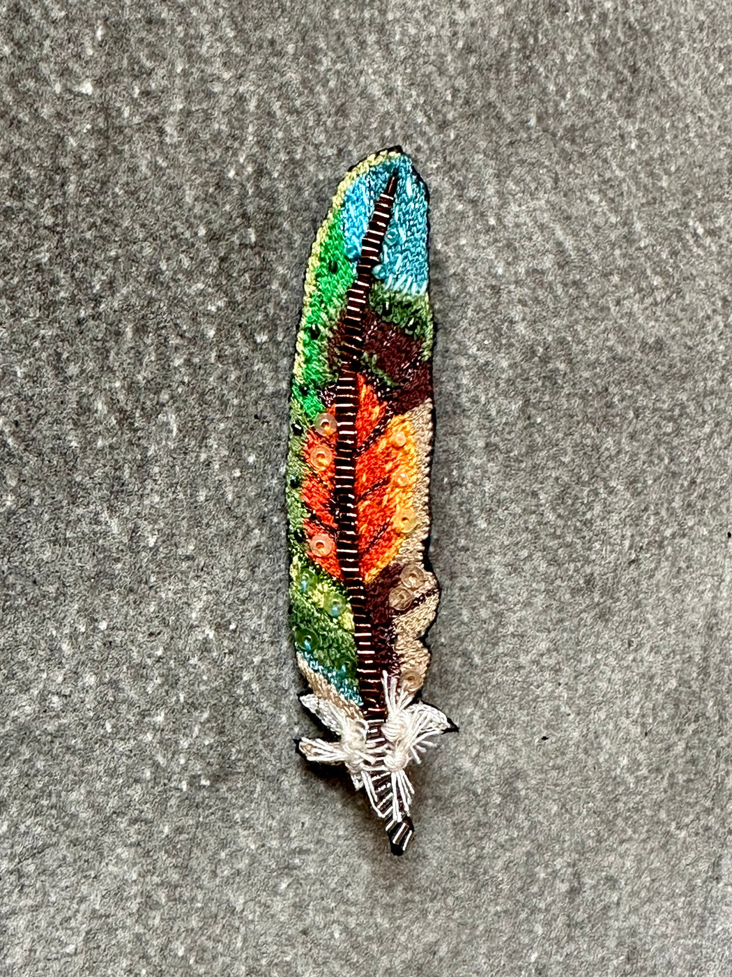 "Lovebird Feather" Brooch by Trovelore