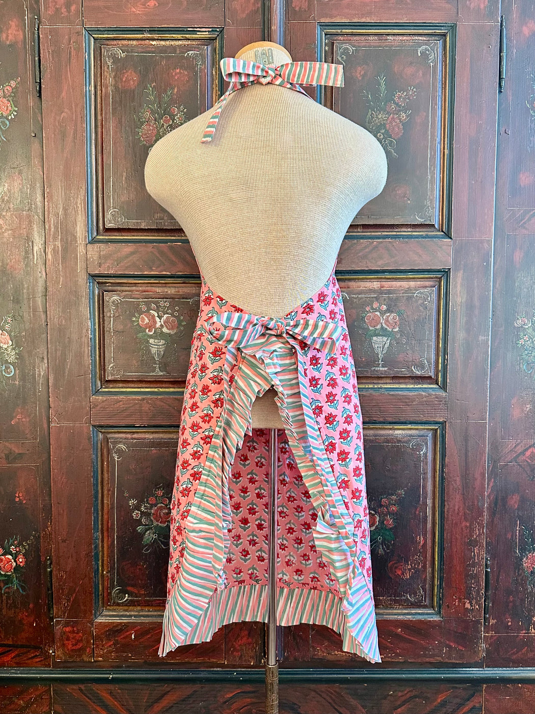 "Sabrina" Cotton Block-Printed Apron