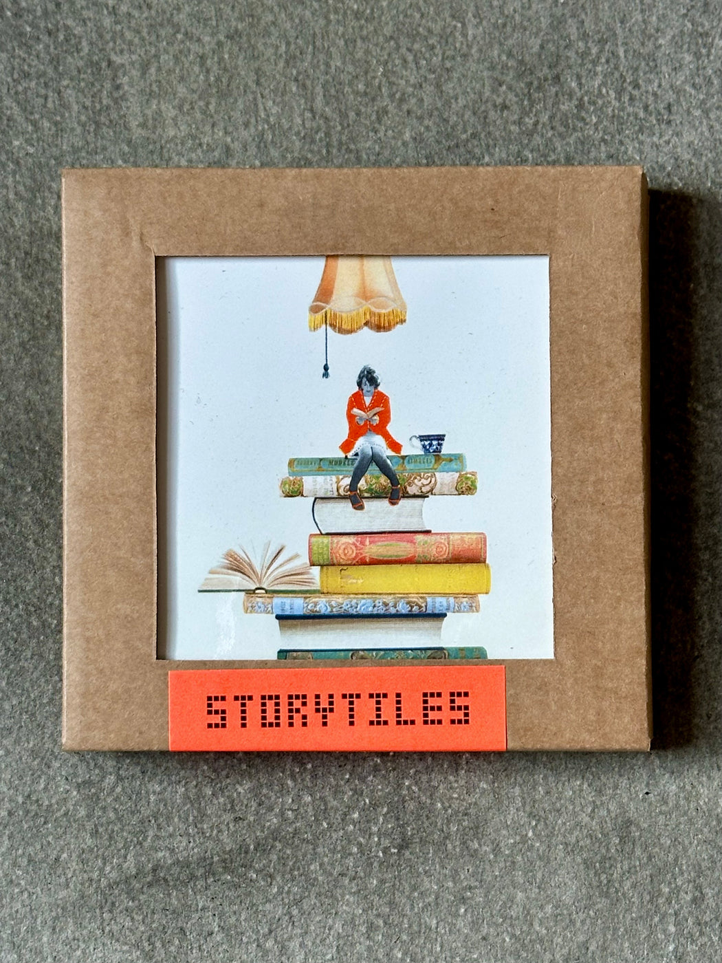 "Bookworm" Story Tile by Marga Van Oers