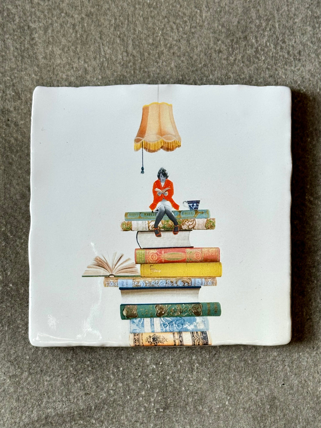 "Bookworm" Story Tile by Marga Van Oers