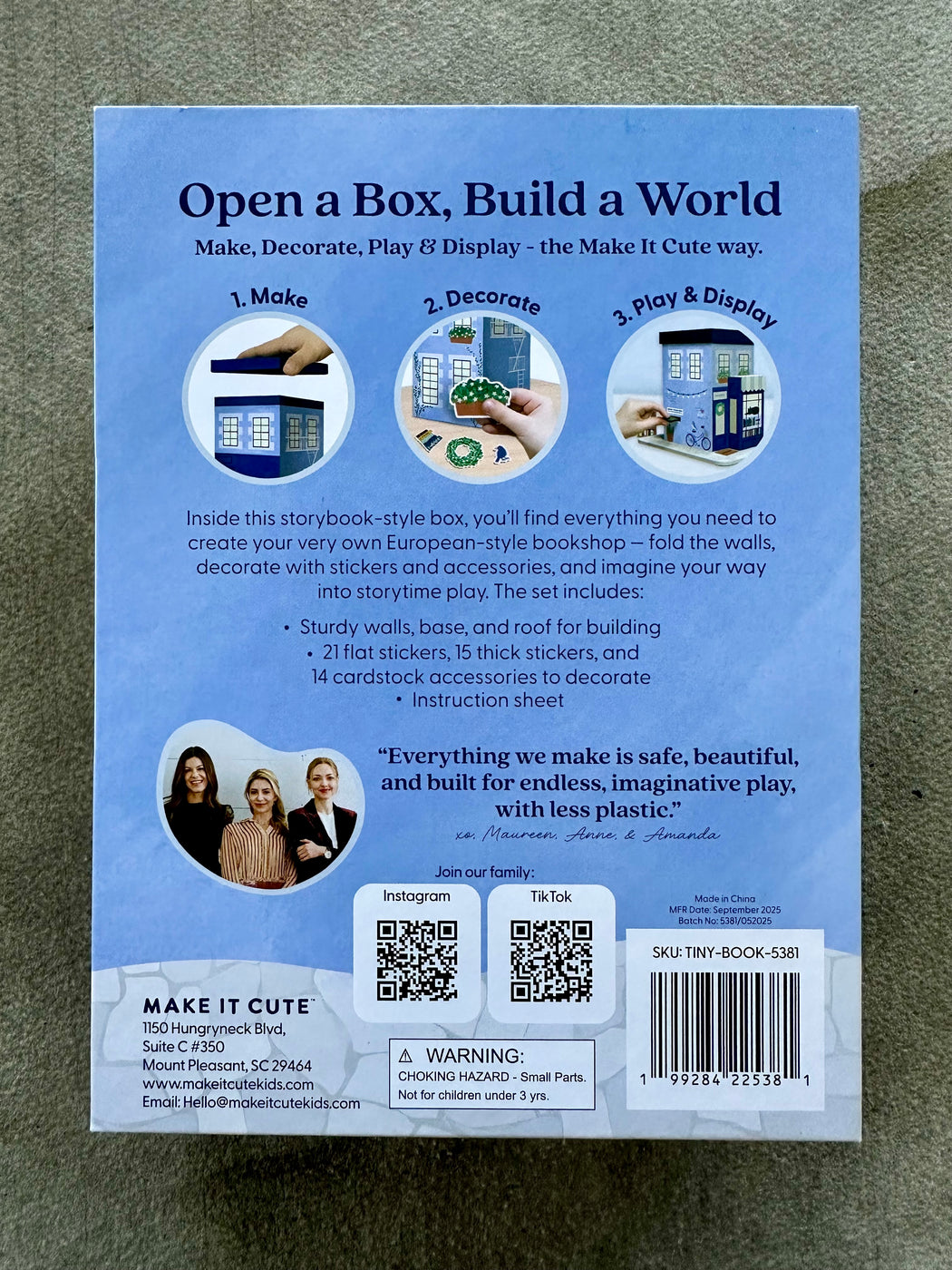 Tiny Bookshop Craft Kit by Make It Cute