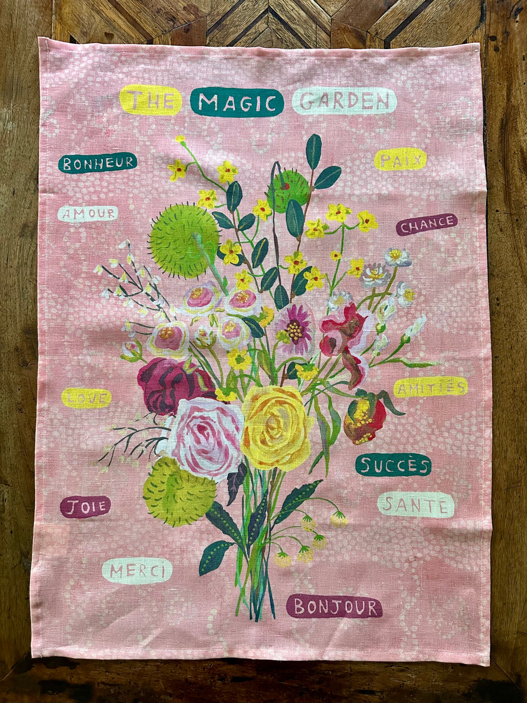 Nathalie Lete "The Magic Garden" Linen Tea Towel