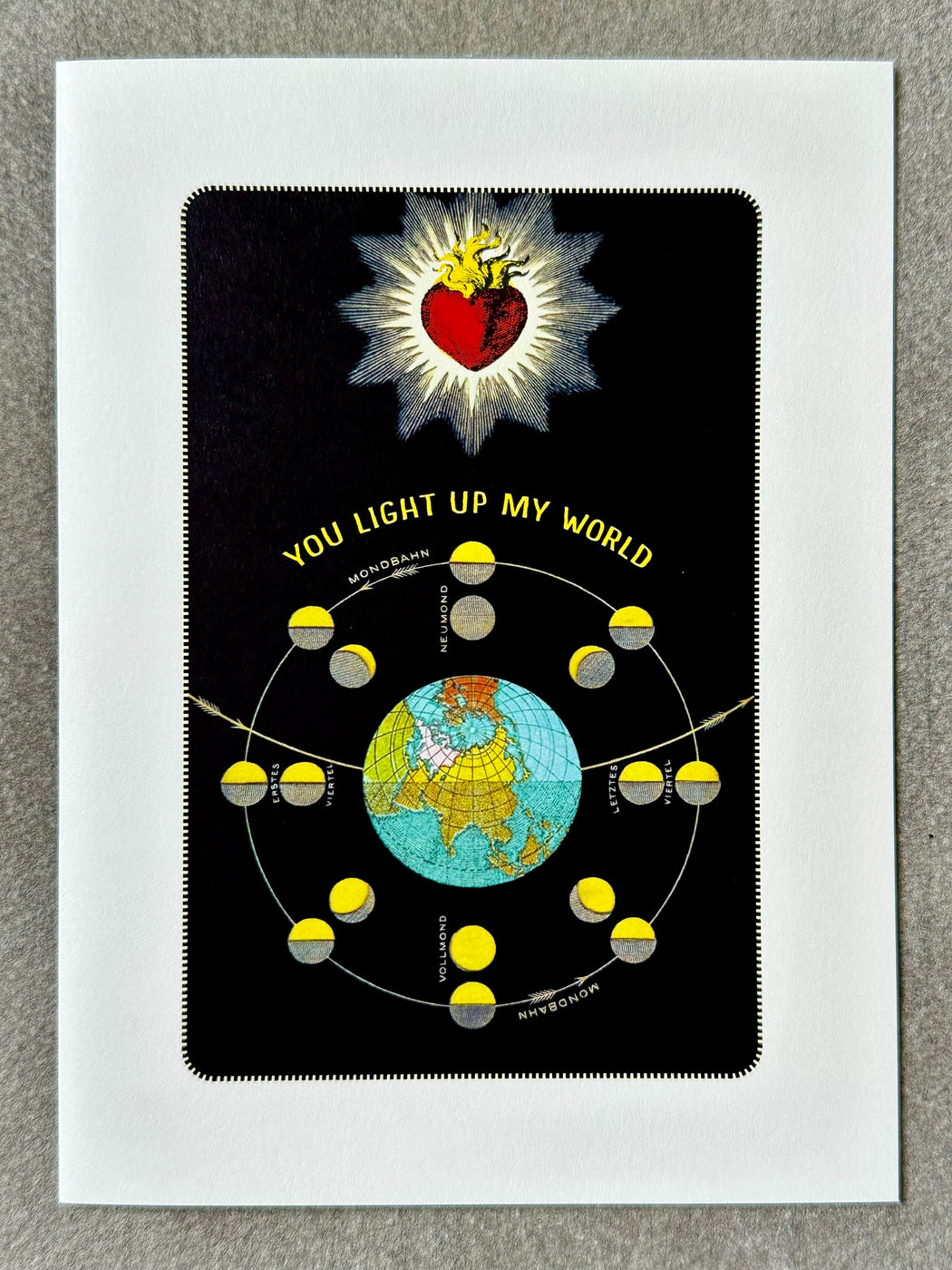 "You Light Up My World" Card