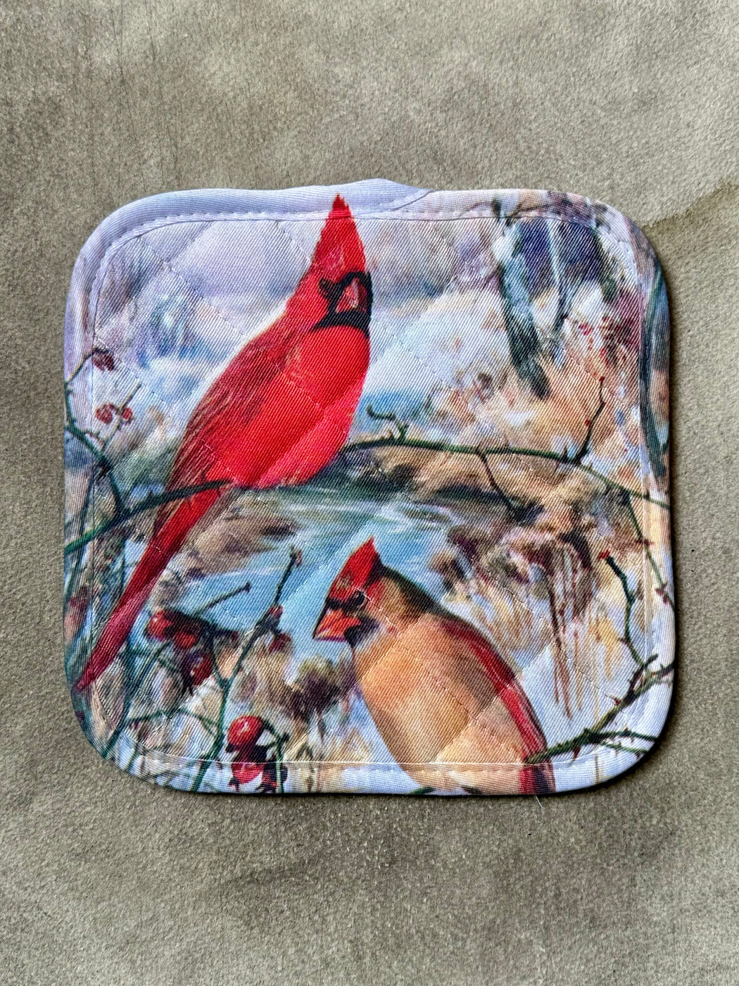 "A Pair of Cardinals" Potholder