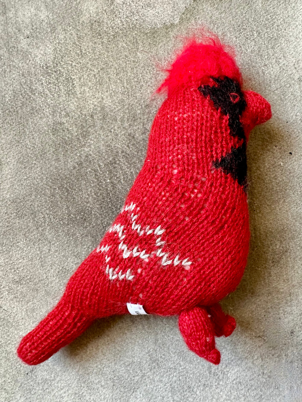 Hand-Knitted Cardinal