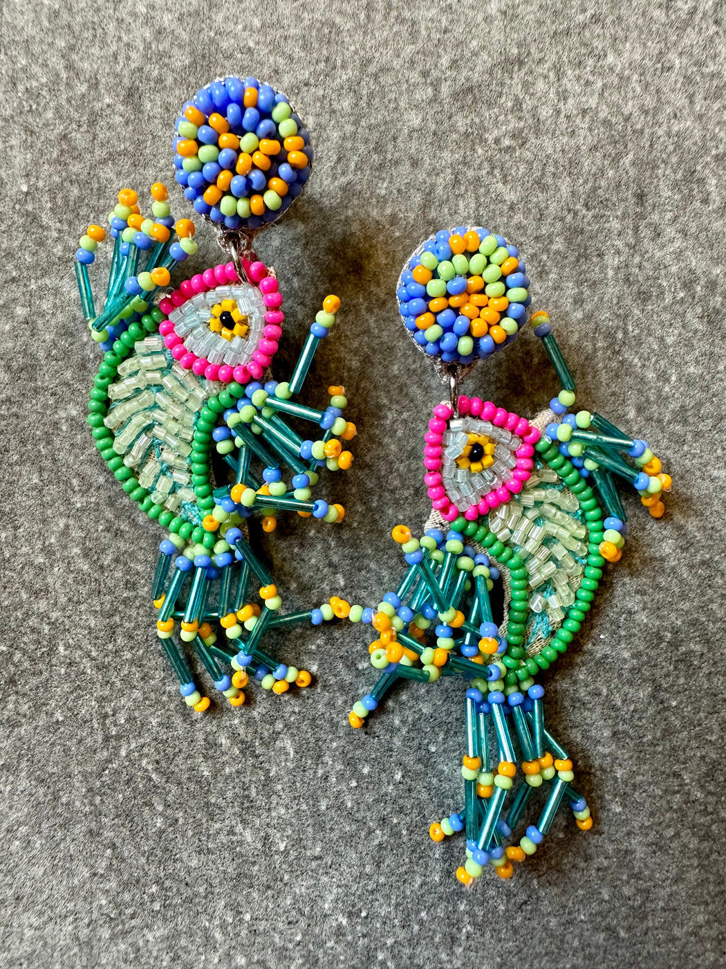 "Flying Fish" Beaded Earrings