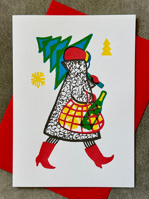 "Holiday Shopper" Card by Archivist Gallery