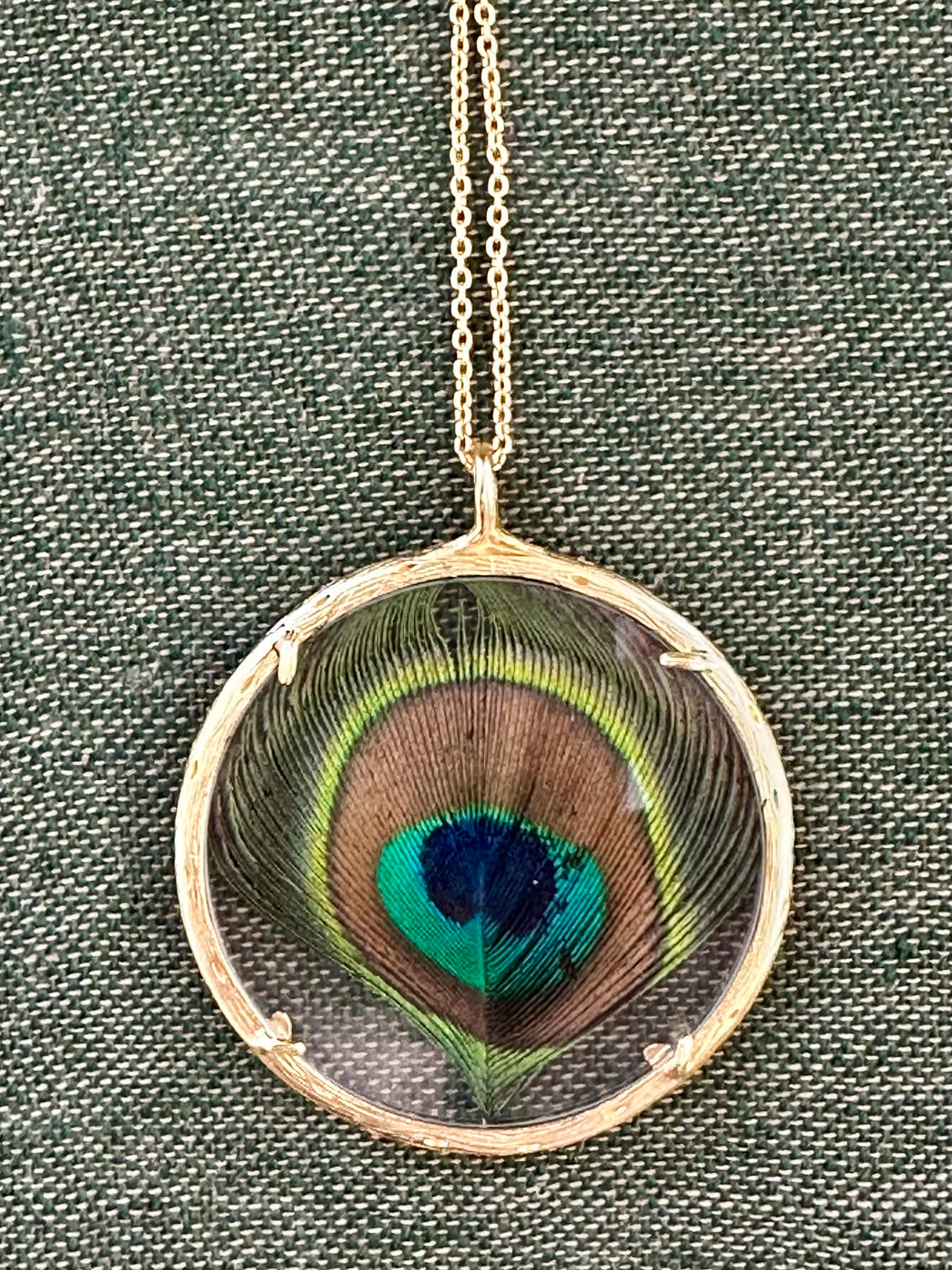 "Peacock Feather" Pendant by Catherine Weitzman