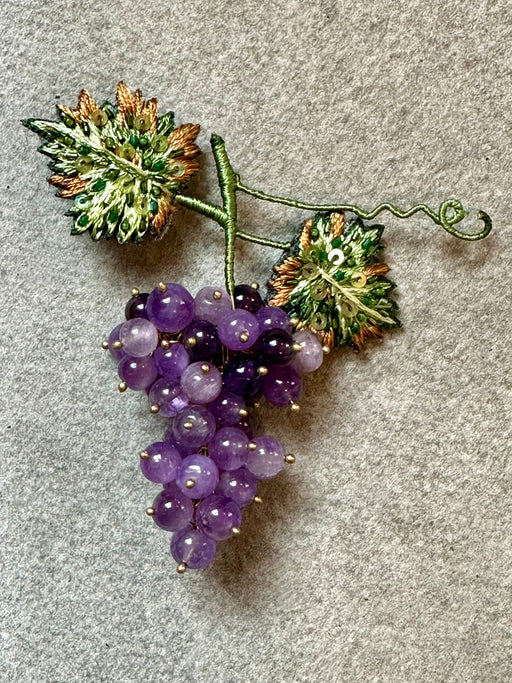"Malbec Grapes" Brooch by Trovelore