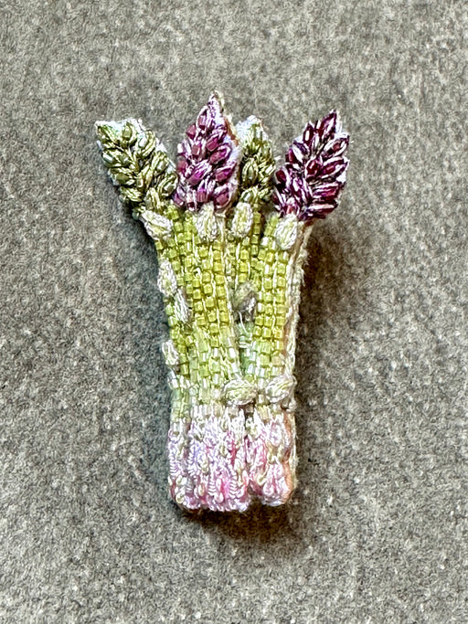 "Asparagus" Brooch by Trovelore