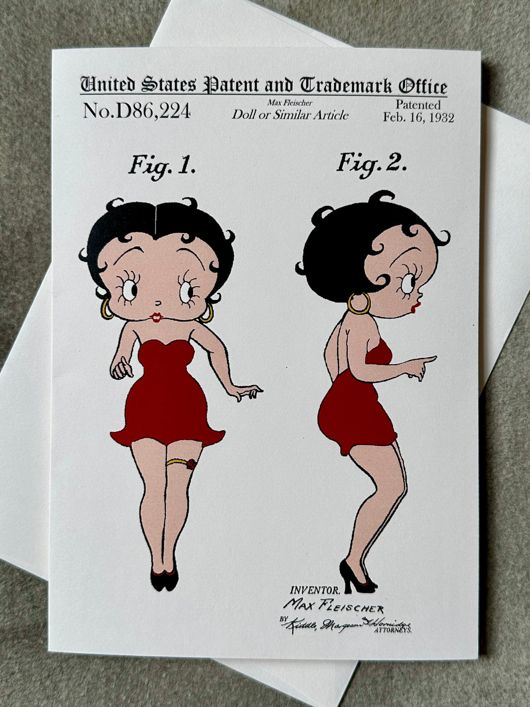 "Betty Boop" Patent Card