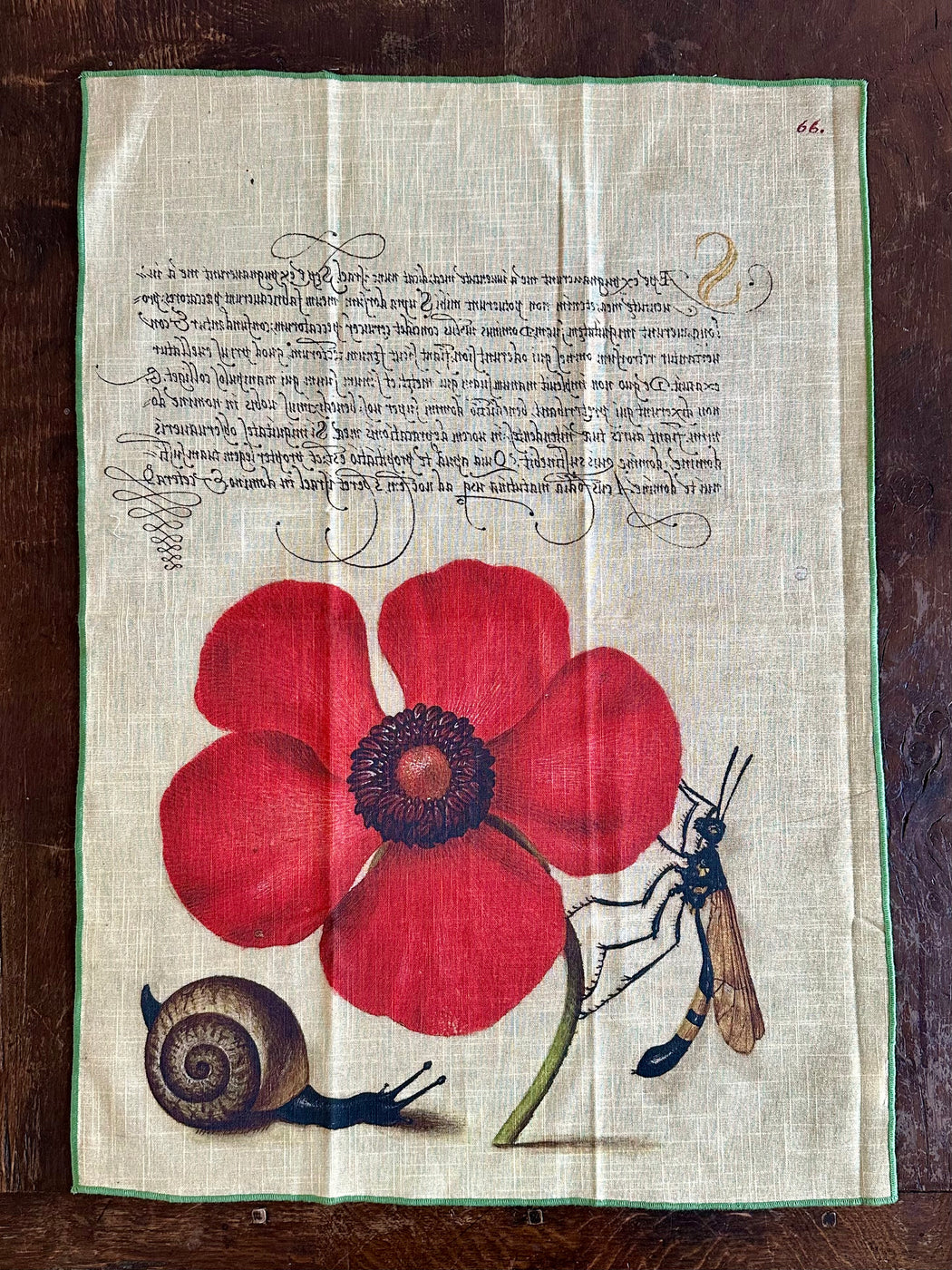 "Poppy" Tea Towel by Siren Song