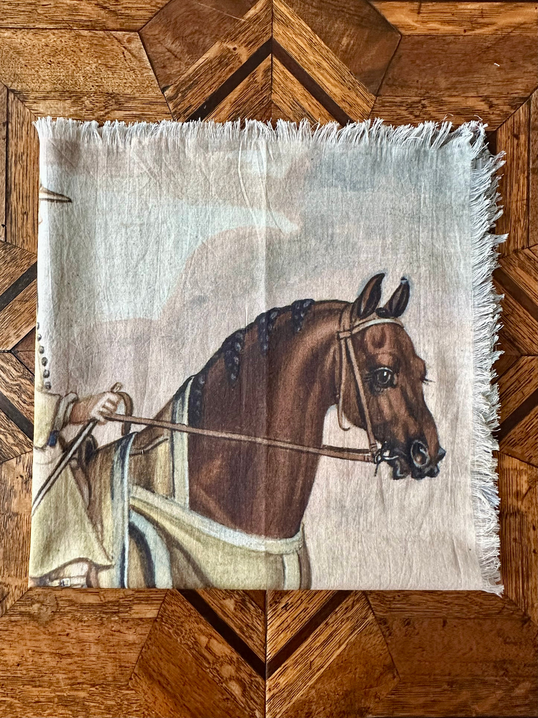 "Dressage" Cotton Scarf by Siren Song