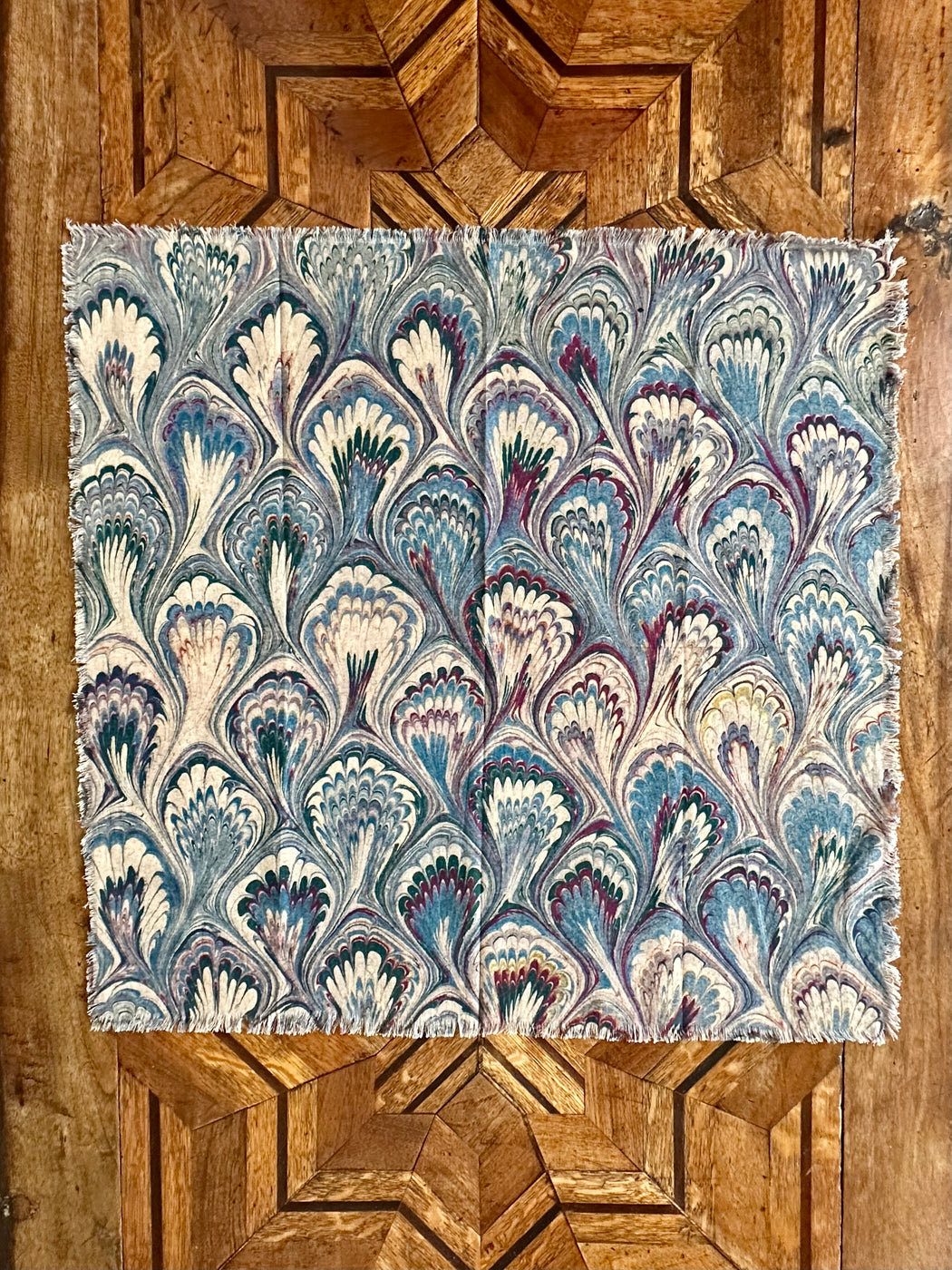 "Marbleized" Cotton Scarf by Siren Song