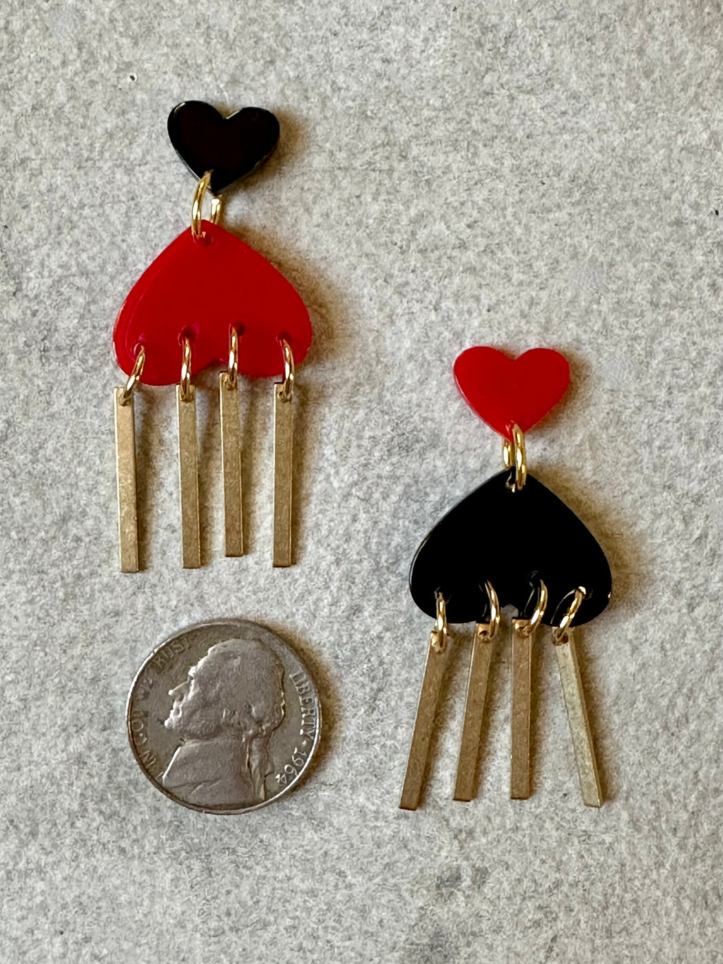 "Hearts" Earrings by Meena Osei-Kuffour