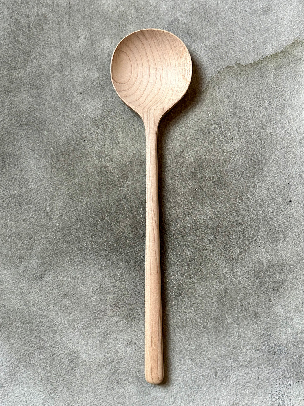 Hand-Crafted Maple Round Spoon