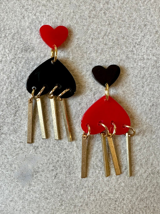 "Hearts" Earrings by Meena Osei-Kuffour