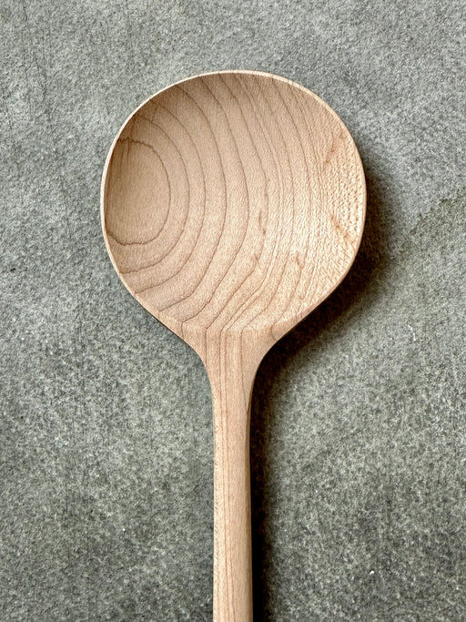 Hand-Crafted Maple Round Spoon