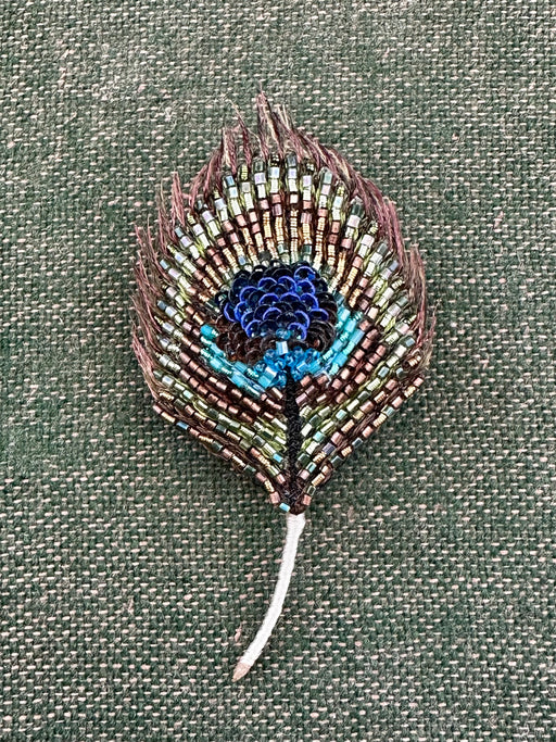 "Peacock Feather" Brooch by Trovelore