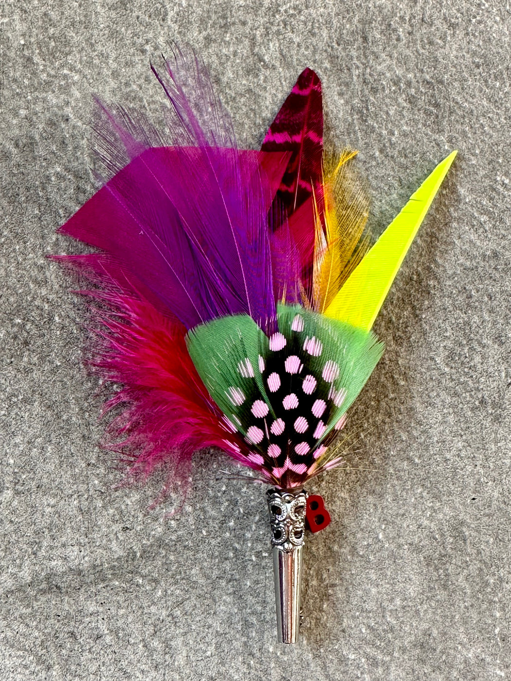 Vibrant "Spray" Feather Brooch by My Bob