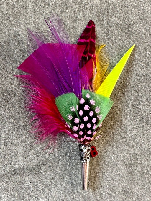 Vibrant "Spray" Feather Brooch by My Bob