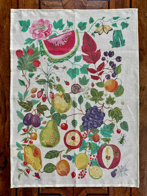Nathalie Lete "Jardin Gourmand" Linen Tea Towel